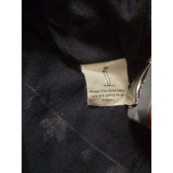 Calling June Embroidered Floral Black Dress LARGE Clean EUC Cotton/Linen - Picture 7 of 12